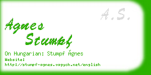 agnes stumpf business card